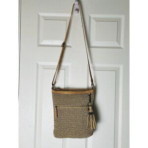 The Sak Lucia Crochet Crossbody Handbag Beige Purse